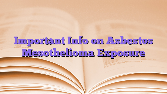 Important Info on Asbestos Mesothelioma Exposure