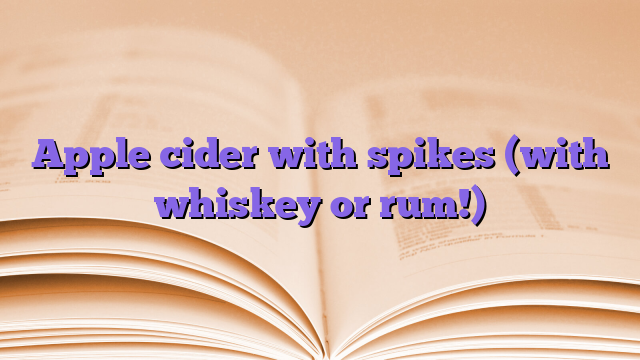 Apple cider with spikes (with whiskey or rum!)