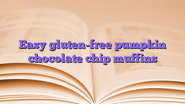 Easy gluten-free pumpkin chocolate chip muffins