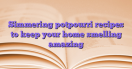Simmering potpourri recipes to keep your home smelling amazing